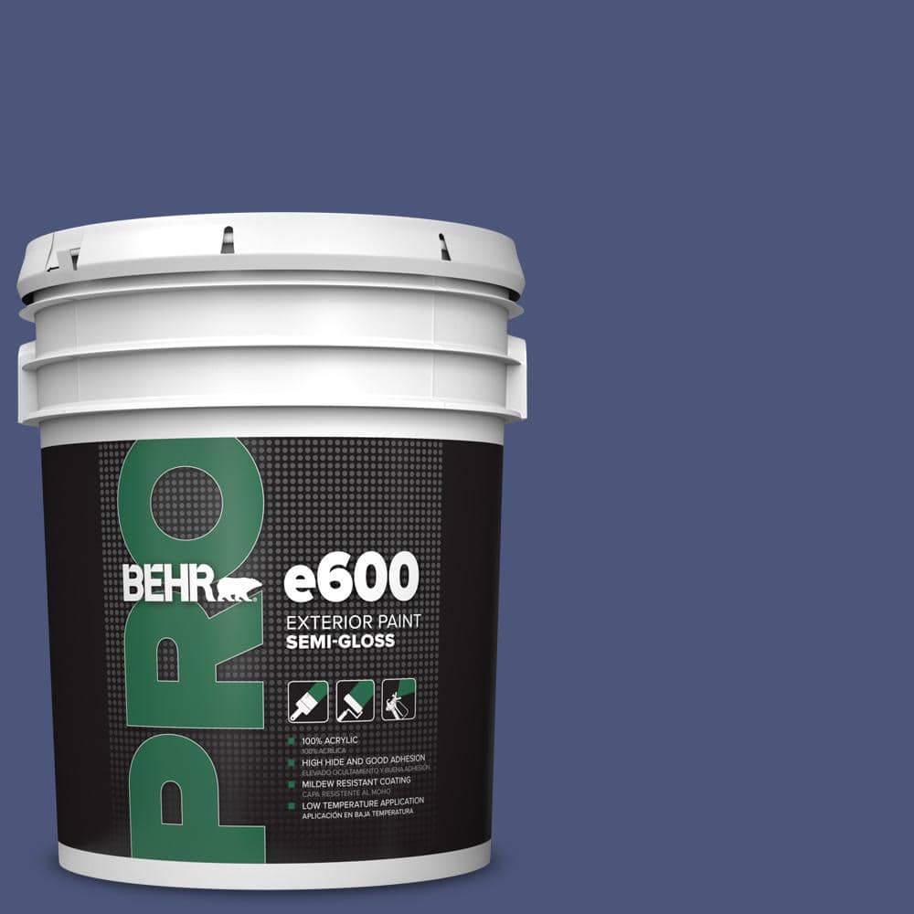 BEHR PRO 5 gal. #620D-7 Deep Indigo Semi-Gloss Exterior Paint