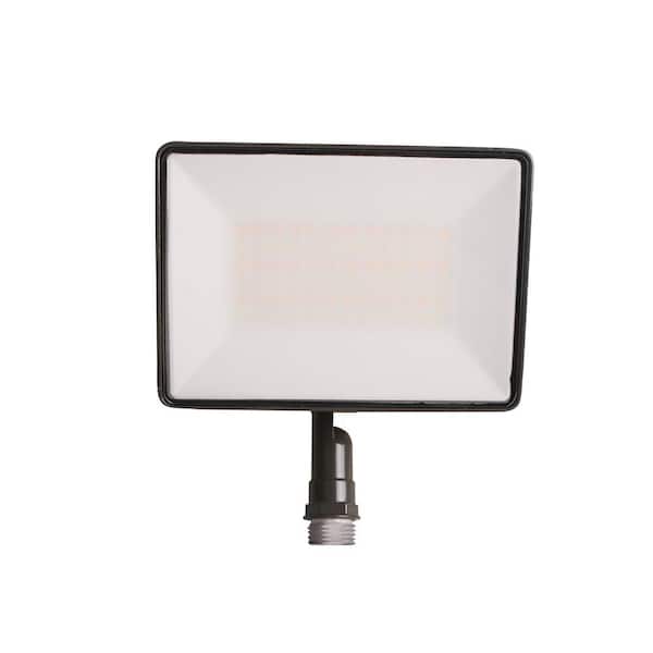 Commercial Electric 1600+3600 Dual Lumen Bronze Aluminum Hardwired LED Outdoor Spotlight with 5CCT Integrated Bulb 1 Pack