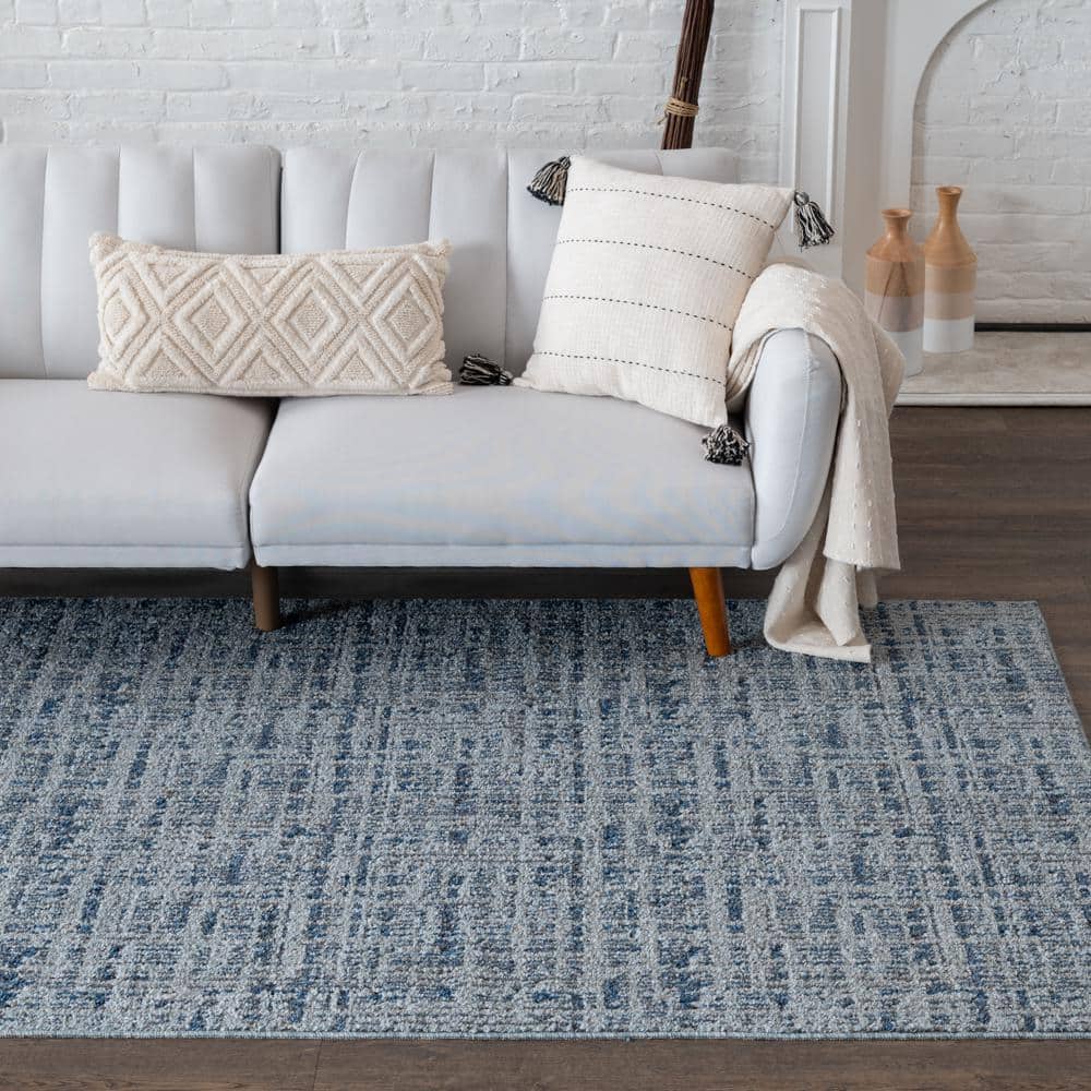 Unbranded Motley Light Blue 8 ft. x 10 ft. Area Rug (3)