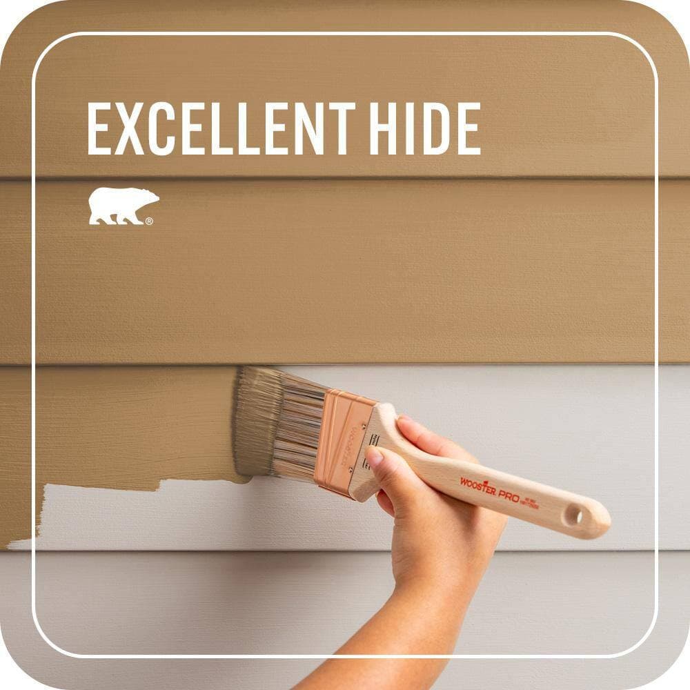 BEHR PREMIUM PLUS 1 qt. #S290-6 Golden Rice Semi-Gloss Enamel Exterior Paint & Primer (4)