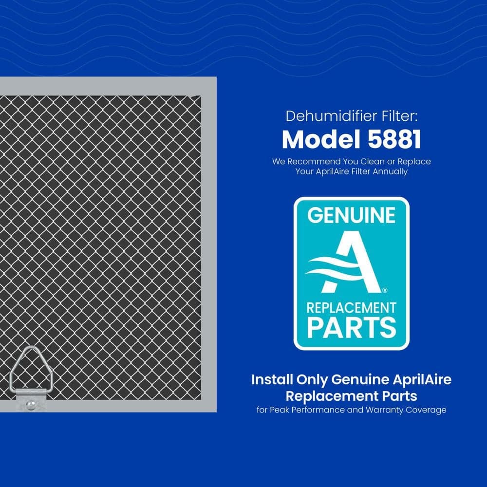 AprilAire Dehumidifier Filter - Washable MERV 8 for E080 and E100 Dehumidifiers or 8192A Ventilator, 13.5H x 12W x 1D (1-Pack) (2)
