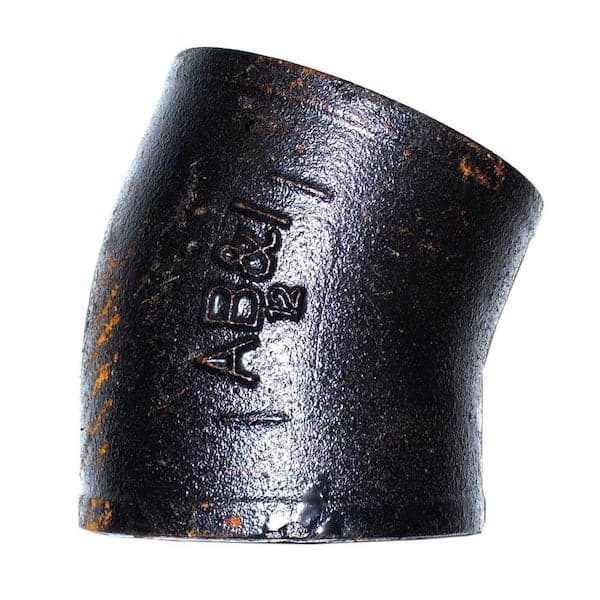 AB and I Foundry 4 in. Cast-Iron 22-1/2-Degree Elbow (2)