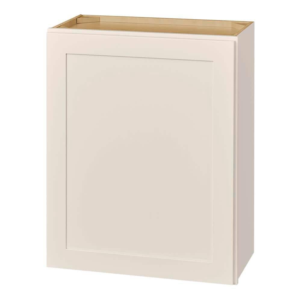 Hampton Bay Avondale 24 in. W x 12 in. D x 30 in. H Ready to Assemble Plywood Shaker Wall Kitchen Cabinet in Antique White