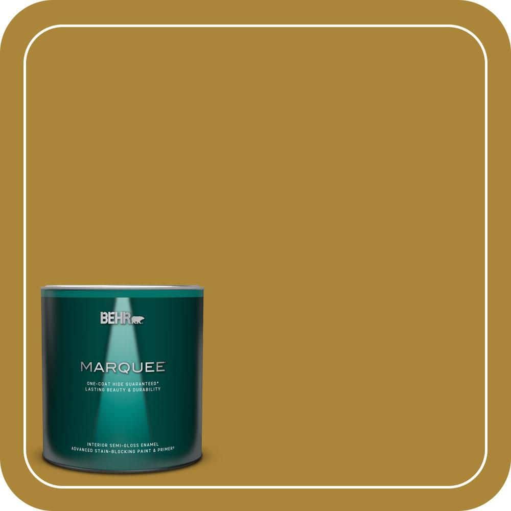 BEHR MARQUEE 1 qt. #S-H-370 Garden Sprout Semi-Gloss Enamel Interior Paint & Primer