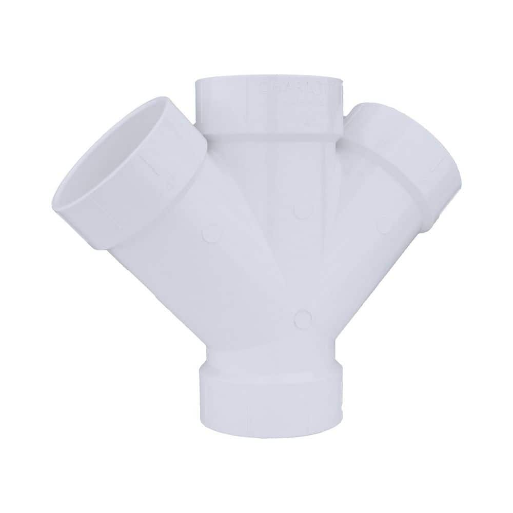 Charlotte Pipe 2 in. PVC DWV Double Wye Fitting