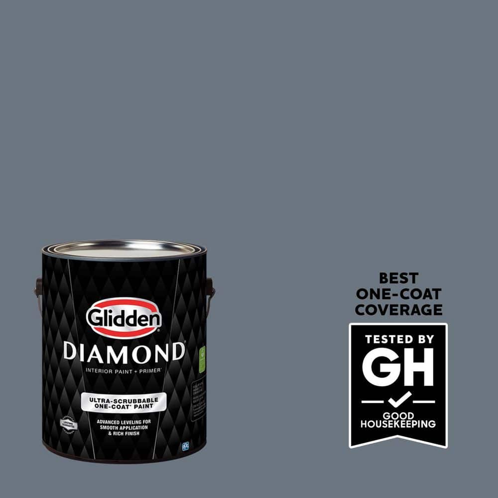 Glidden Diamond 1 gal. Sheffield Gray PPG1041-6 Semi-Gloss Interior Paint with Primer
