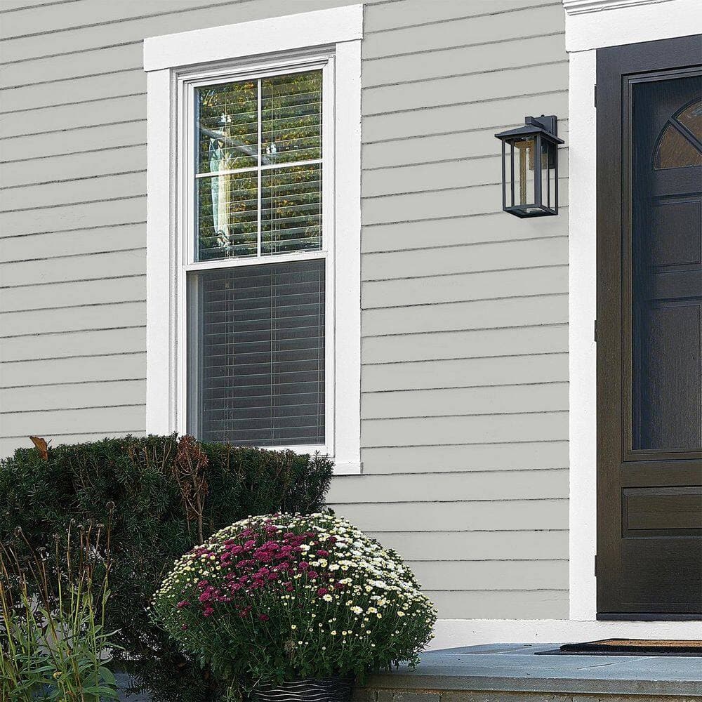Glidden Premium 1 gal. PPG0997-2 Felted Wool Flat Exterior Latex Paint (4)