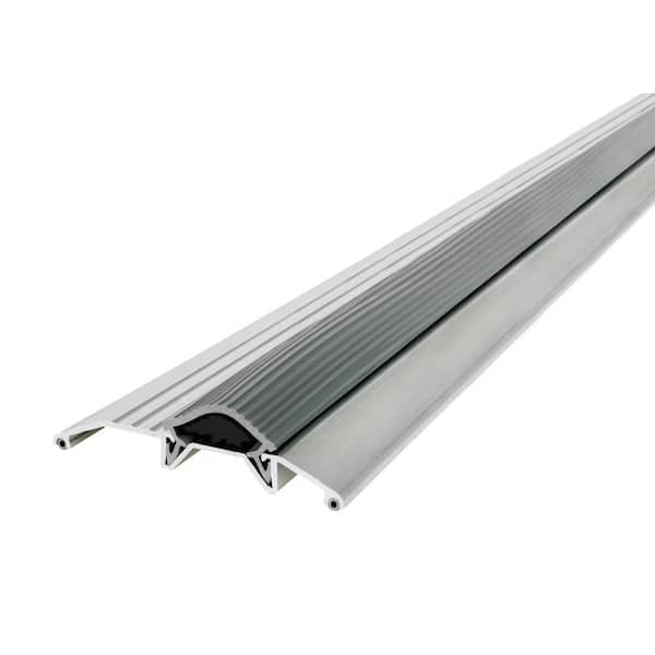 M-D Building Products 3-3/4 in. x 3/4 in. x 36 in. Silver Aluminum and Vinyl Heavy-Duty Low-Profile Threshold