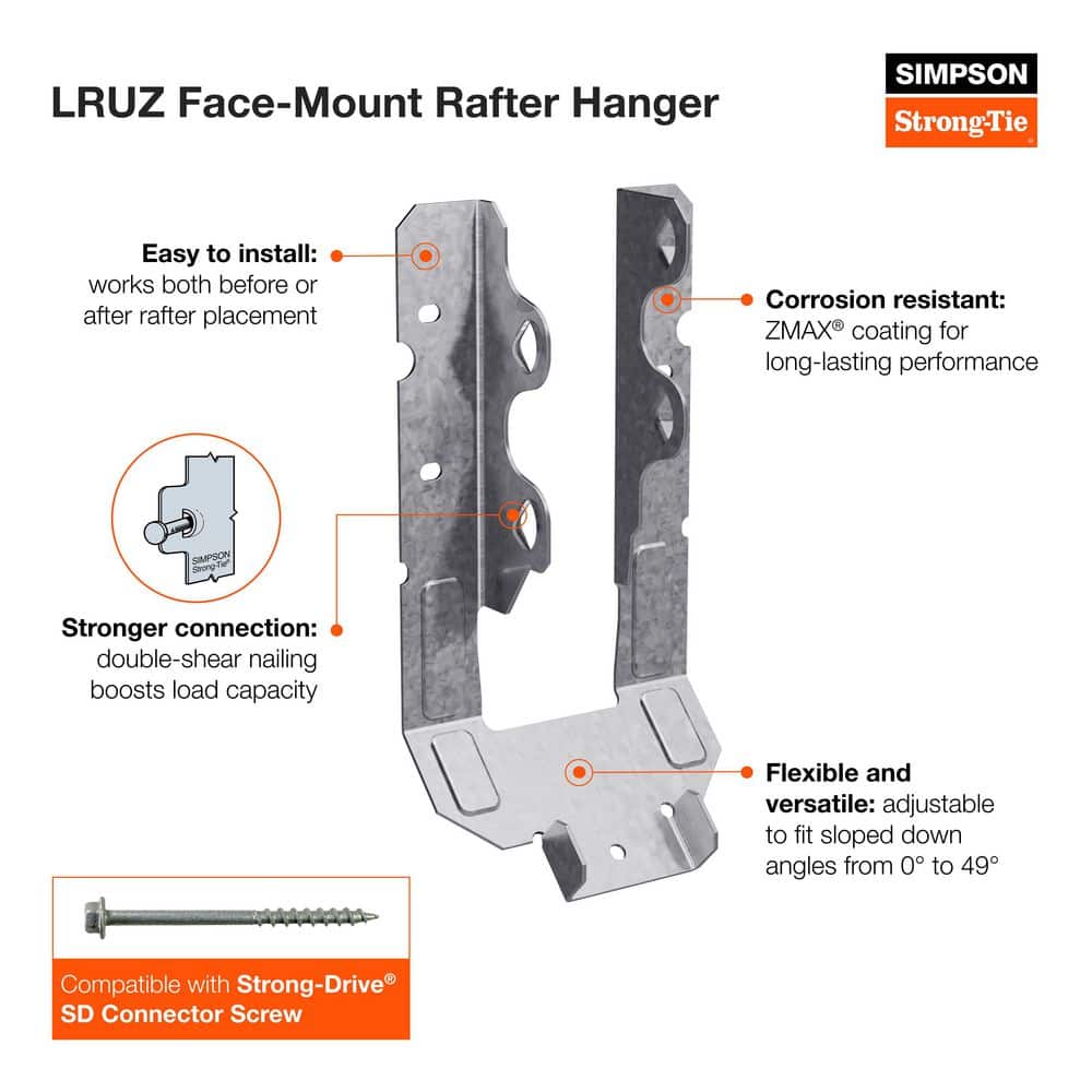Simpson Strong-Tie Galvanized Slopeable Light Rafter U Hanger for 2 in. x 8 in. Nominal Lumber (2)