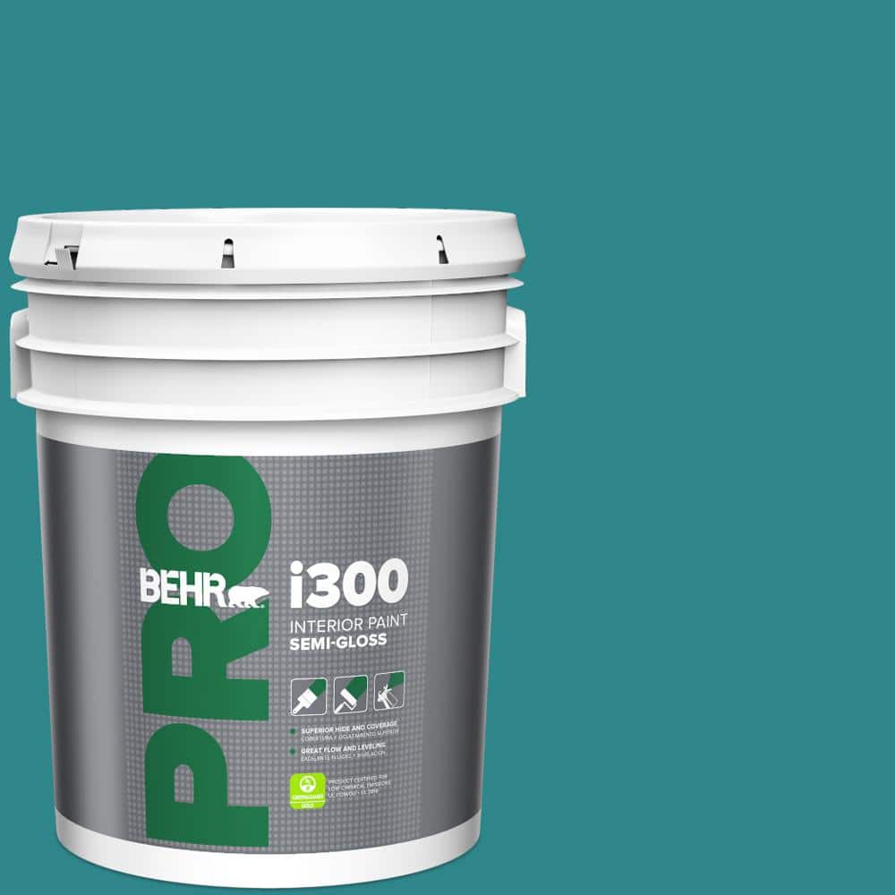 BEHR PRO 5 gal. #M460-6 Thai Teal Semi-Gloss Interior Paint