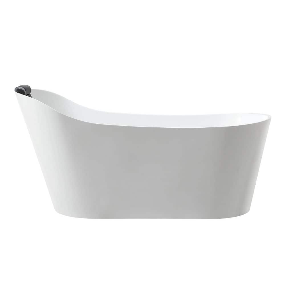 Empava 67 in. x 29.5 in. Right Drain Brushed Nickel Freestanding Whirlpool Bathtub Hydrotherapy Lighted Bath-16 Jets in White (1)