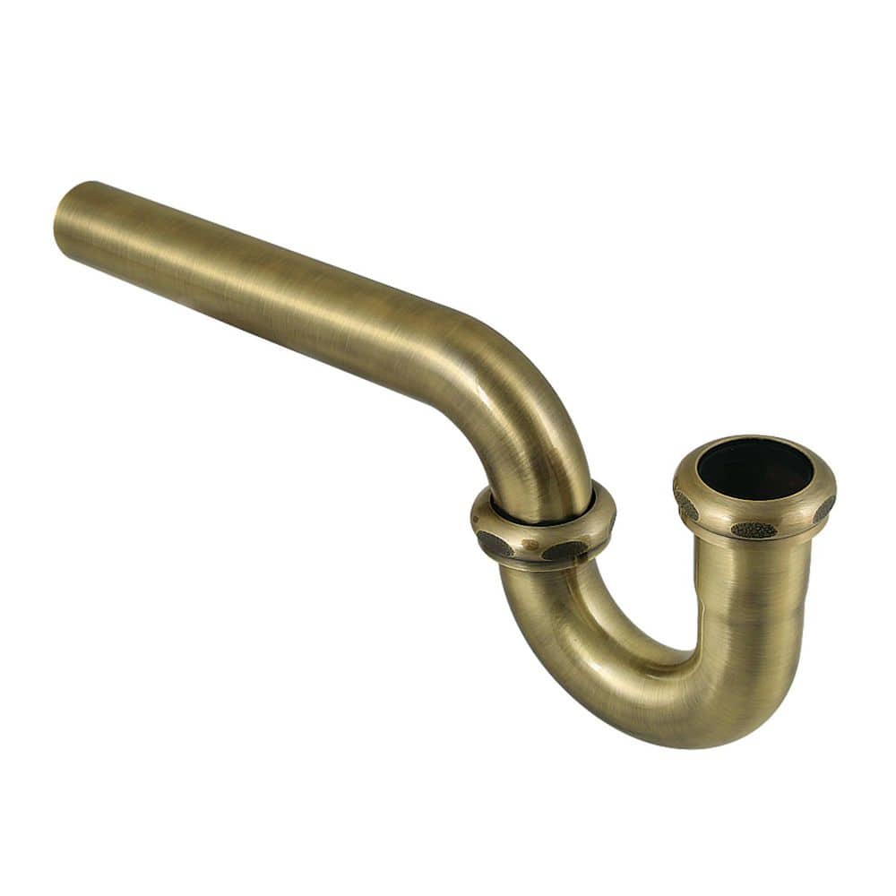Kingston Brass Made To Match 1-1/4 in. 18-Gauge Decor P-Trap in Antique Brass (1)