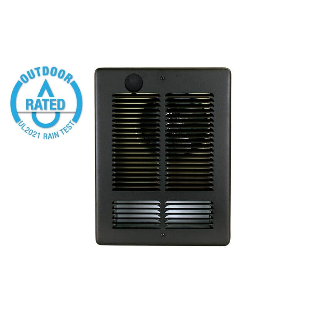 King Electric WSC 120-Volt 1500-Watt/750-Watt Outdoor Rated Surface Mounted Wall Heater with SP Thermostat and Grill Satin Black (2)