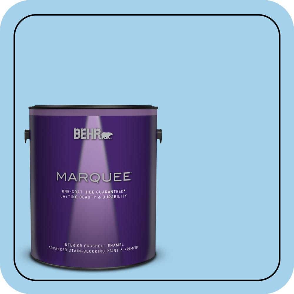 BEHR MARQUEE 1 gal. #550A-3 Little Pond Eggshell Enamel Interior Paint & Primer