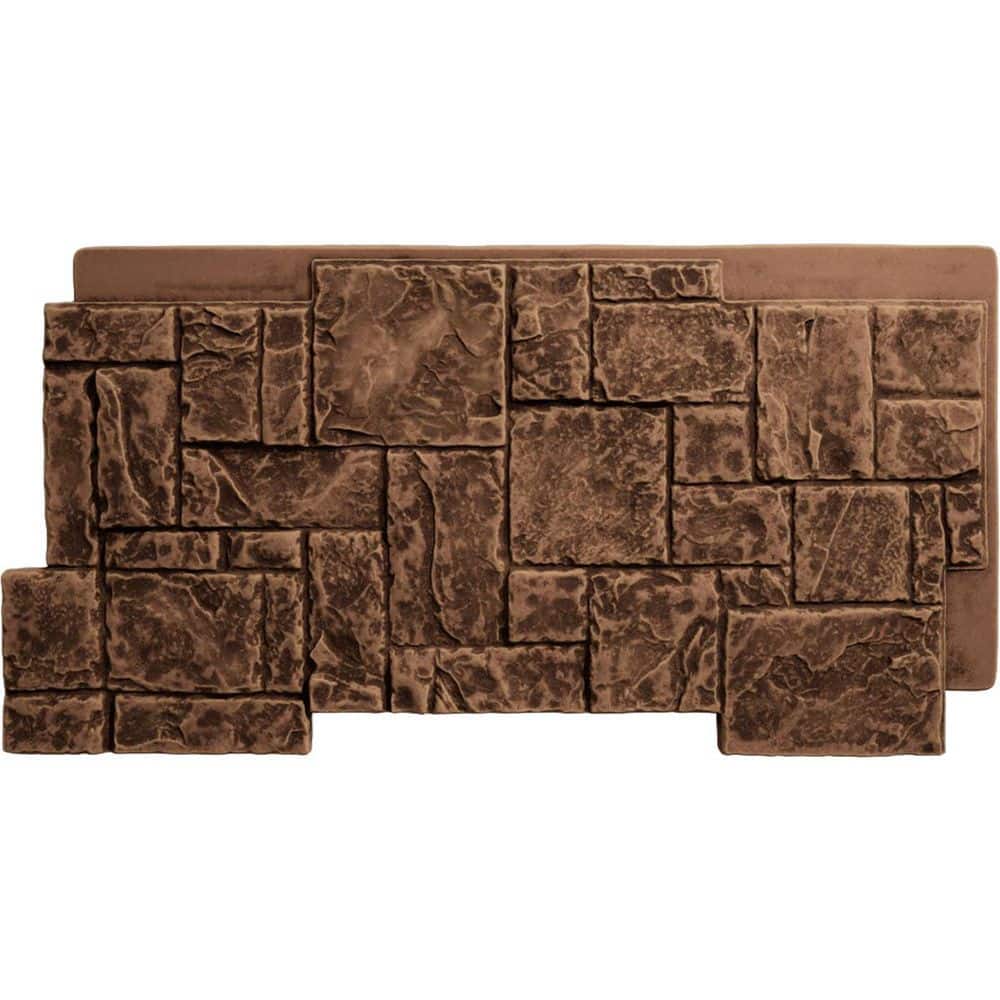 Ekena Millwork EverStone Castle Rock Faux Stone Panel, 49"W x 24 1/2"H x 1 1/4"D, Arizona Color (1)