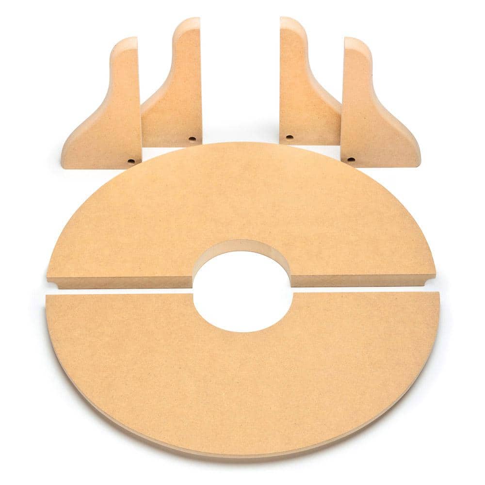 Pole-Wrap 3-1/2 in. Paintable MDF Drink Shelf (1)