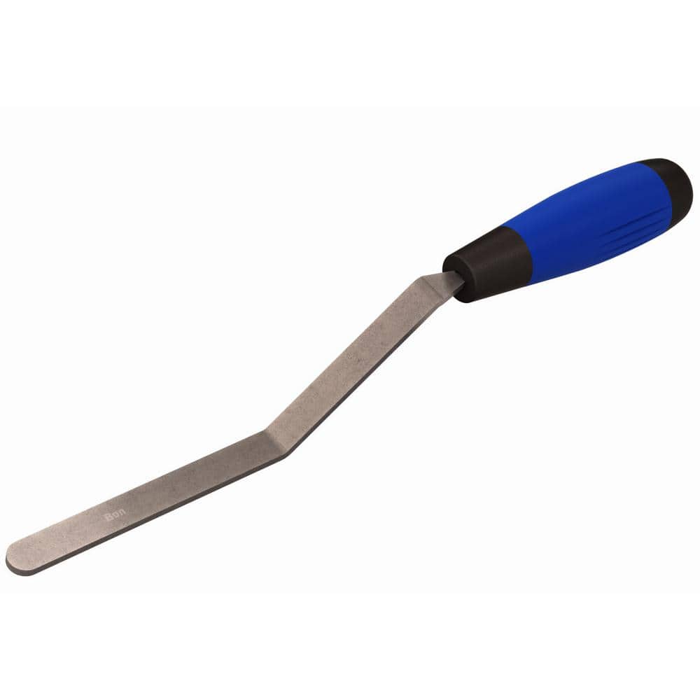 Bon Tool 4-5/16 in. x 1/2 in. Round End Stiff Carbon Steel Caulking/Tuck Pointer Trowel - Comfort Grip Handle