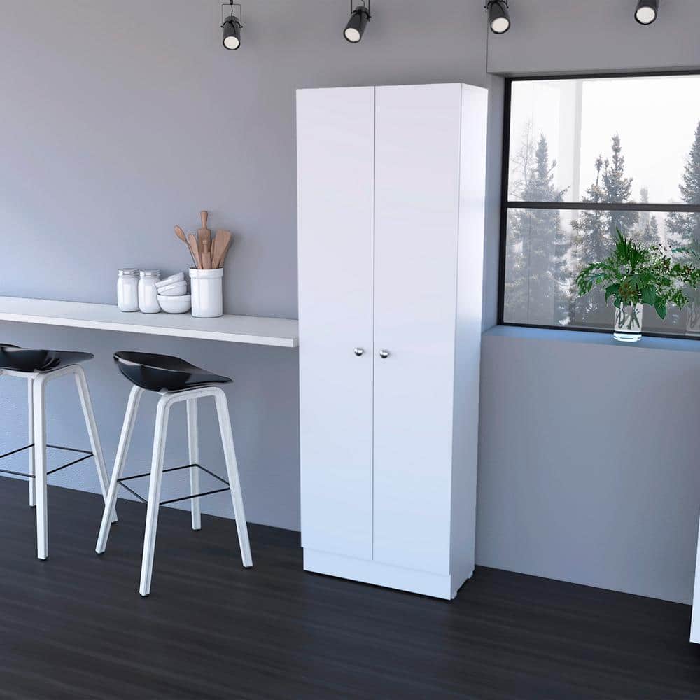 Unbranded 23.6 in. W. 11.8 in. D 71.1 in. H Freestanding Linen Cabinet with 5-Shelves
