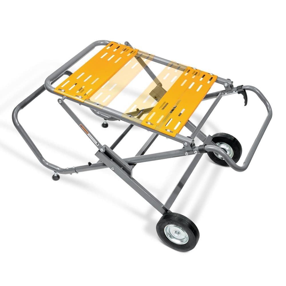 ‎POWERTEC Foldable and Portable Table Saw Stand with Wheels, with 330Lbs Load Capacity, Compatible with Dewalt Table Saw (1)