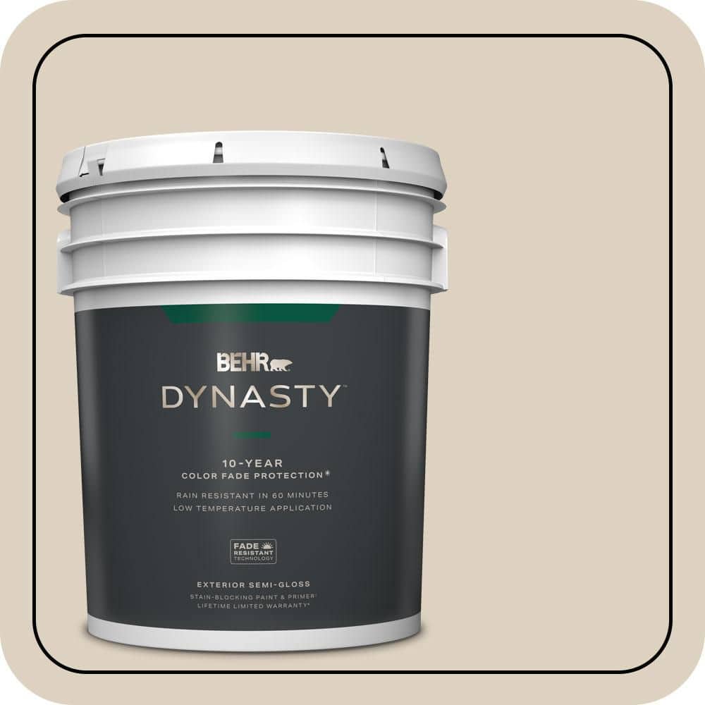 BEHR DYNASTY 5 gal. #PPU7-10 Roman Plaster Semi-Gloss Exterior Stain-Blocking Paint & Primer