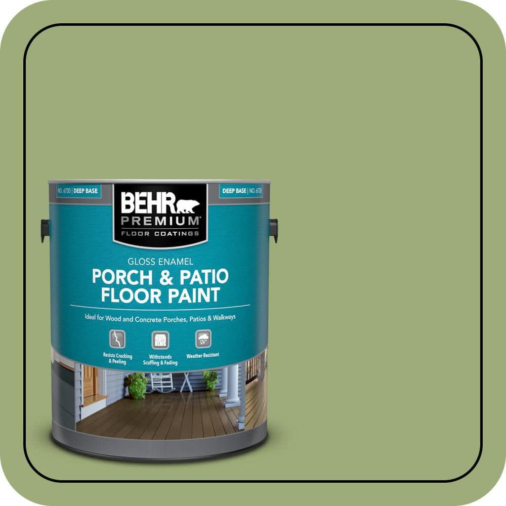 BEHR PREMIUM 1 gal. #BIC-12 Siamese Green Gloss Enamel Interior/Exterior Porch and Patio Floor Paint