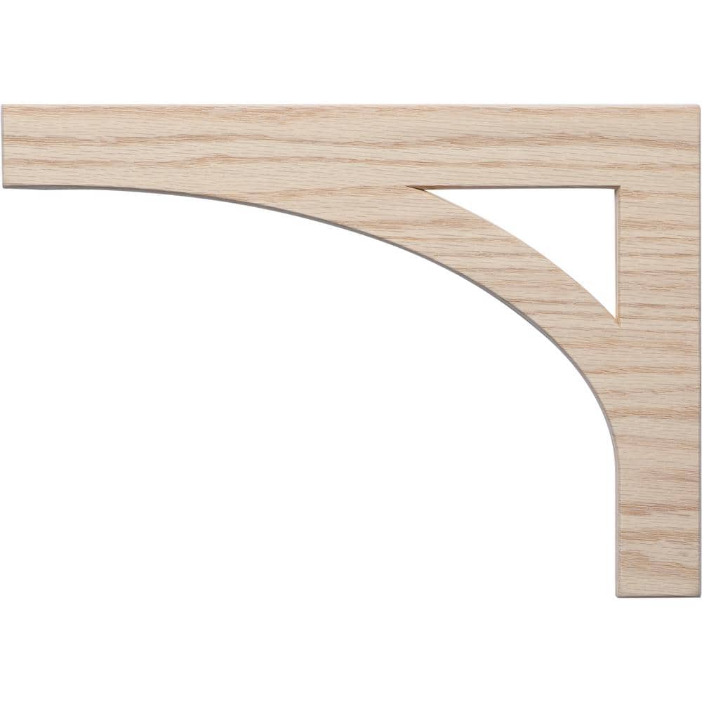Unbranded #54 8.125 in. x 11.50 in. x 0.25 in. Oak Stair Bracket Left
