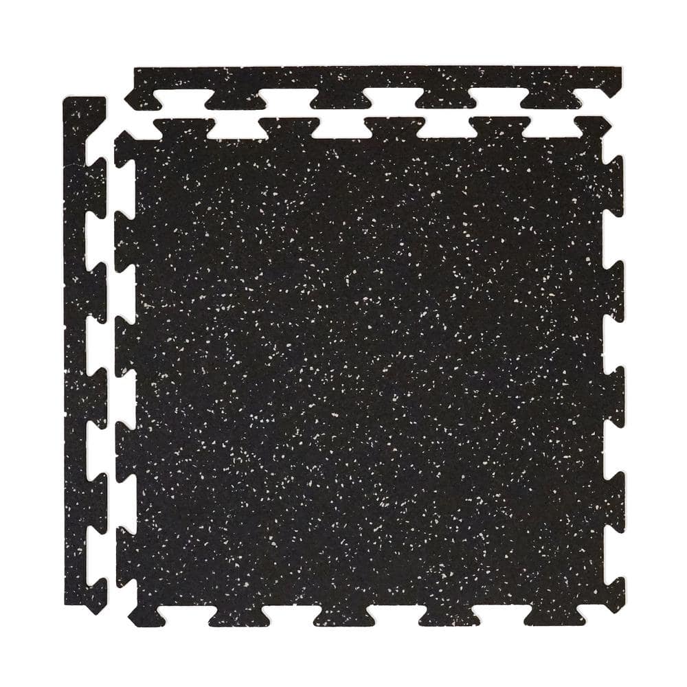 Survivor SportFloor Eco-Lock Isometric Grey 24 in x 24 in x .3 in. Rubber Gym/Weight Room Flooring Tiles (17.4 sq. ft.) (4-Pack) (2)