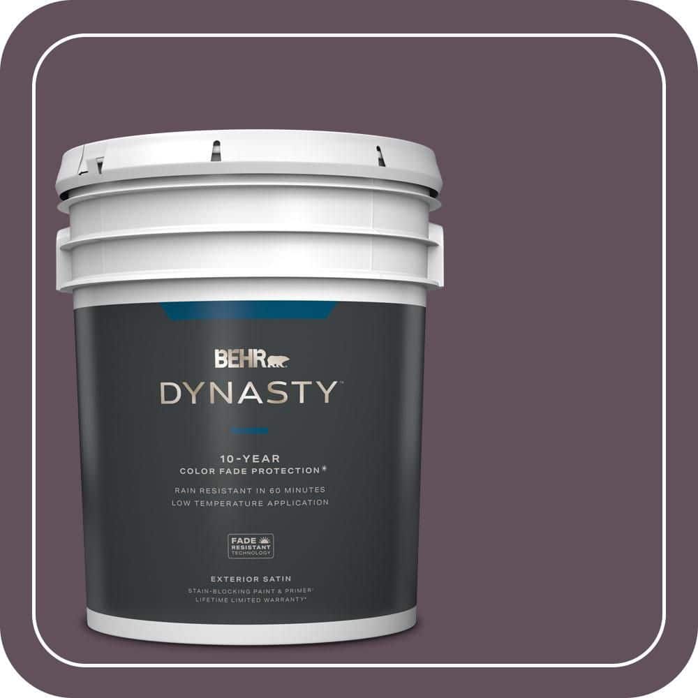 BEHR DYNASTY 5 gal. #S100-7 Medieval Wine Satin Enamel Exterior Stain-Blocking Paint & Primer