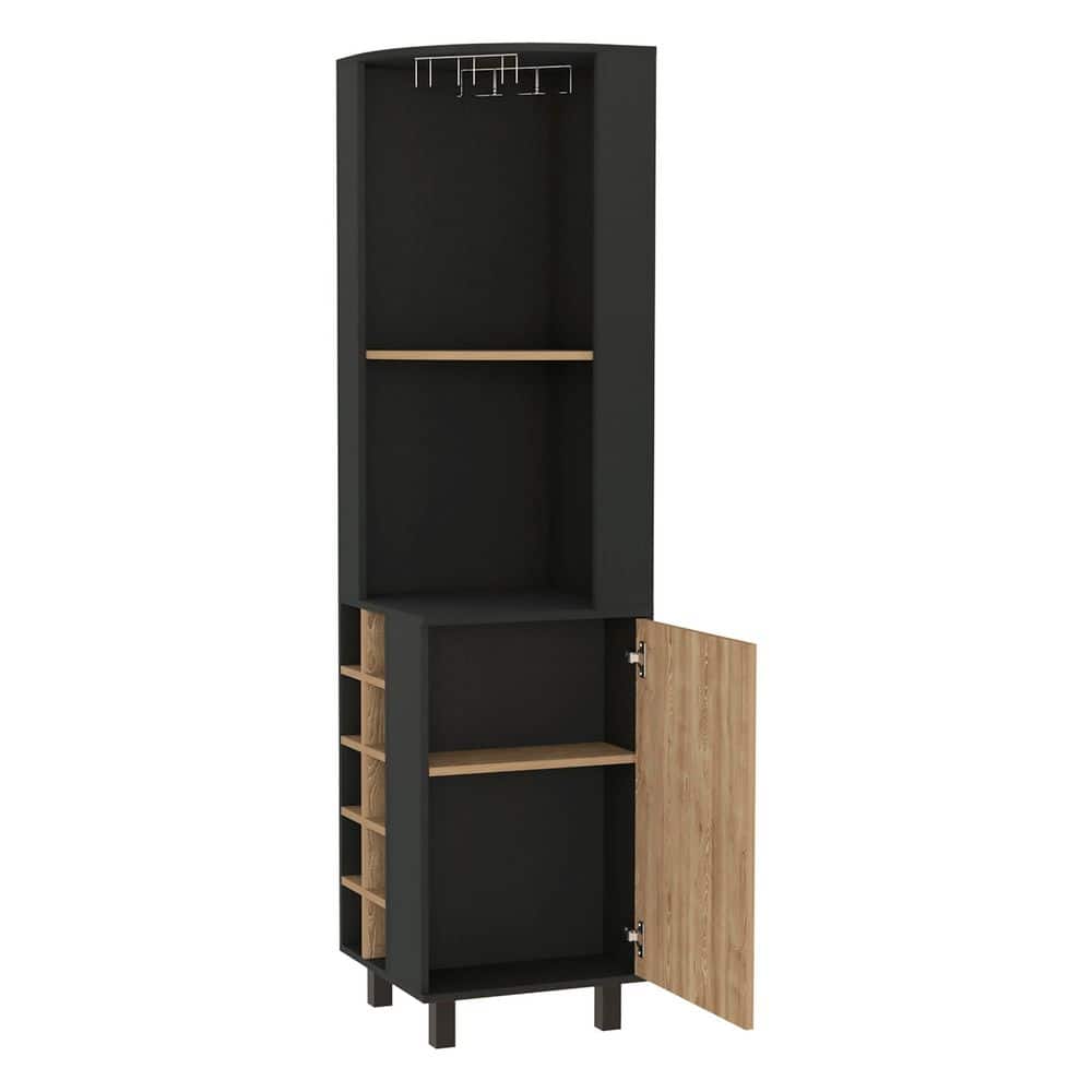 Tahanbath 17.70 in. W x 17.70 in. D x 70.80 in. H Multi-Color Wood Freestanding Linen Cabinet w/5-Shelves in Multi-Color (1)