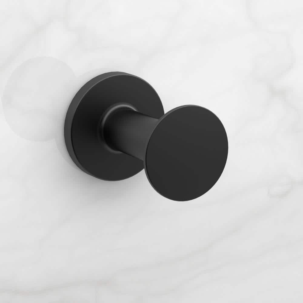 Glacier Bay Lucien Robe Hook in Matte Black (2)