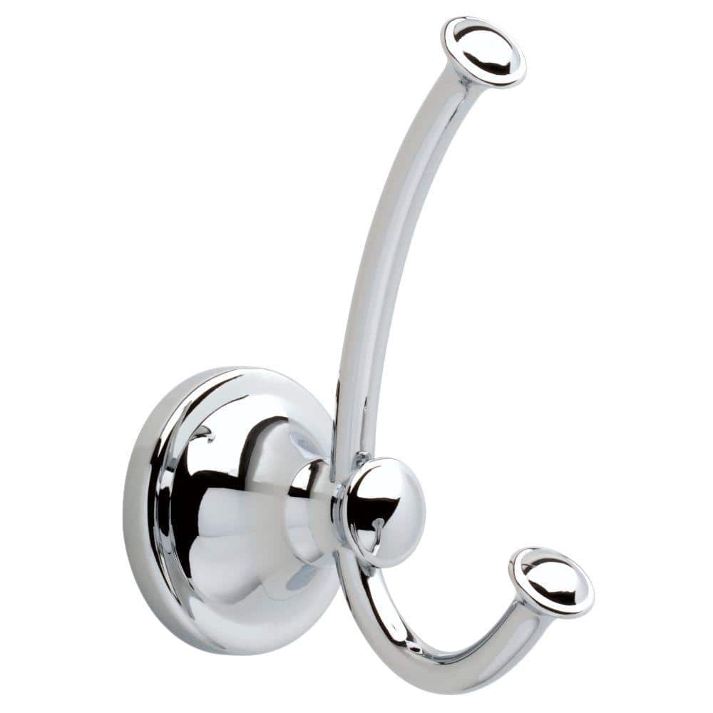 Delta Silverton Double Towel Hook Bath Hardware Accessory in Polished Chrome (1)
