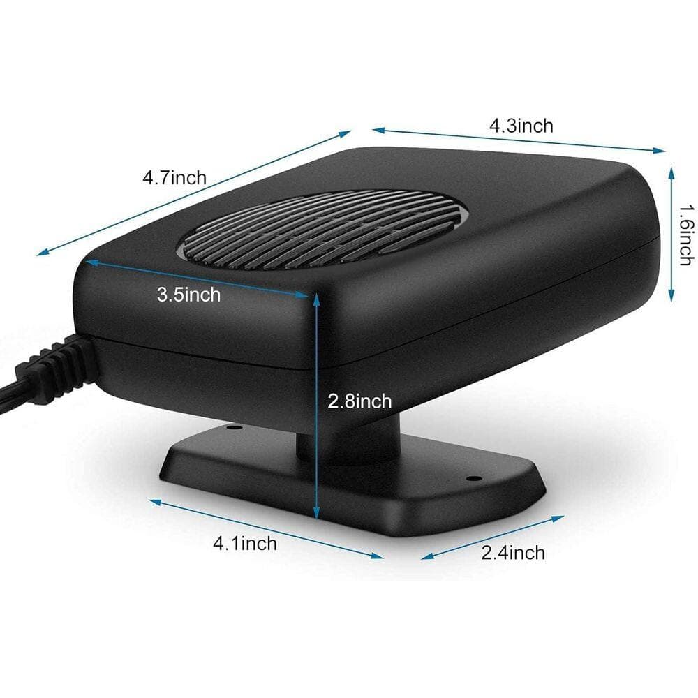 Unbranded 12V 150W Electric Car Heater Fan with Dual Heating and Cooling 30s Quick Defrost 360° Rotatable for Windshield Demisting (2)
