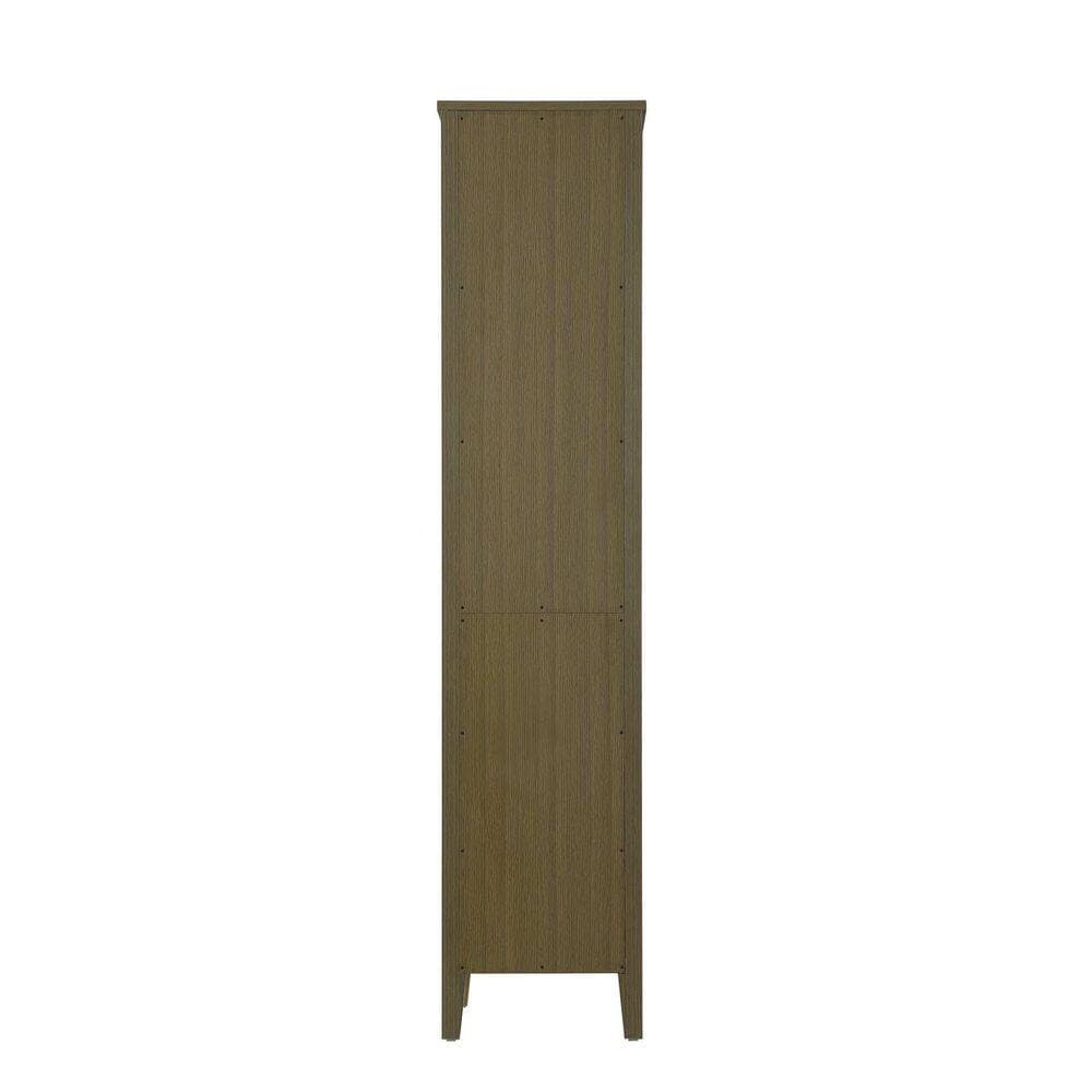 TIMELESS HOME 16 in. W x 18 in. D x 72 in. H Chestnut Brown Freestanding Linen Cabinet (2)