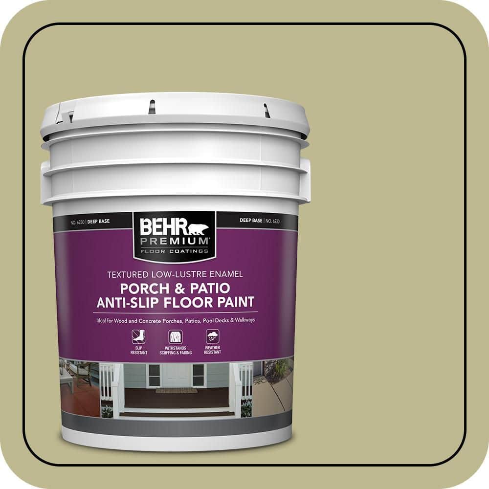 BEHR PREMIUM 5 gal. #S340-4 Back To Nature Textured Low-Lustre Enamel Interior/Exterior Porch and Patio Anti-Slip Floor Paint