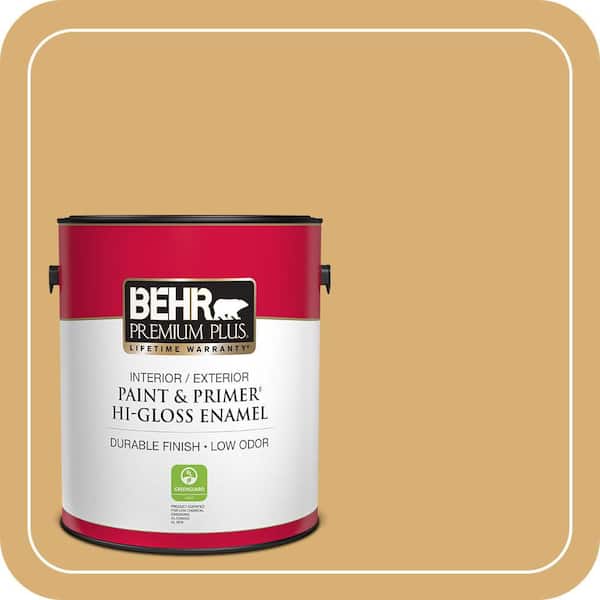 BEHR PREMIUM PLUS Home Decorators Collection #HDC-AC-08 Mustard Field Enamel Low Odor & Primer (3)