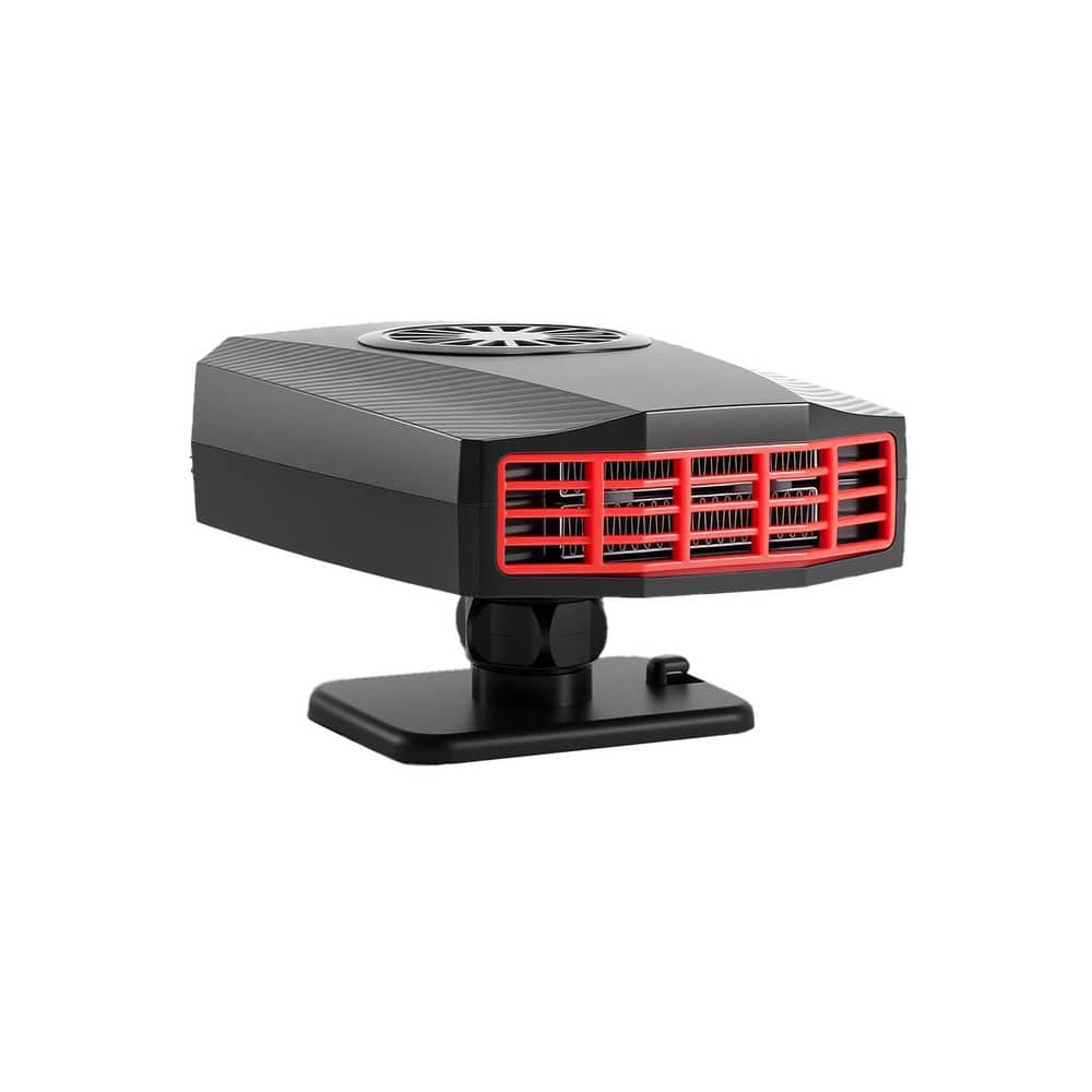 Aoibox 150W Black Portable Car Heater with 360 Degree Rotation for Defrosting and Defogging, 12V Cigarette Lighter Plug