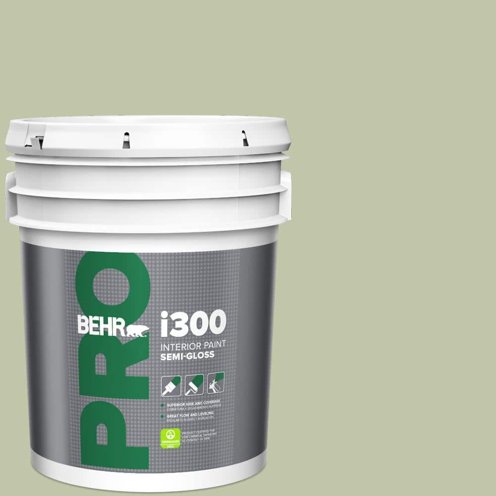 BEHR PRO 5 gal. #PPU10-08 Minted Lemon Semi-Gloss Interior Paint