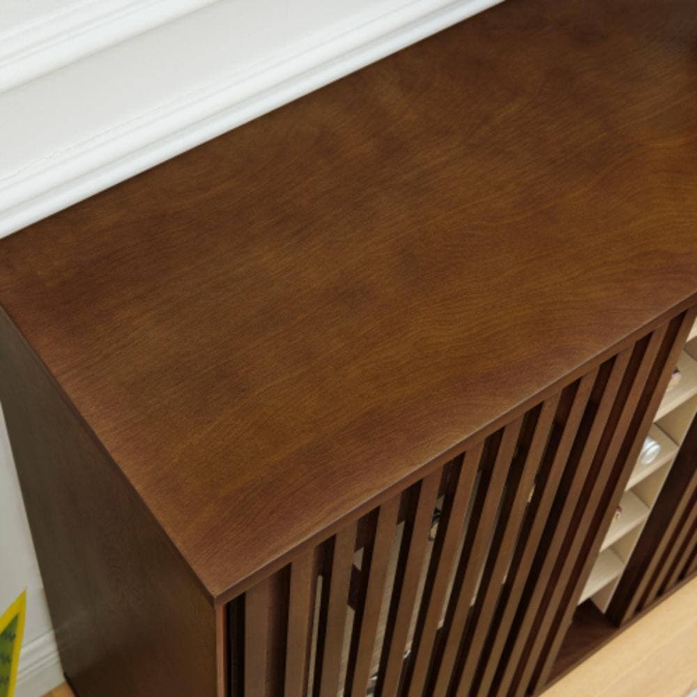 Unbranded 43.1 in. W x 14.2 in. D x 33.7 in. H Bathroom Dark Brown Linen Cabinet (3)