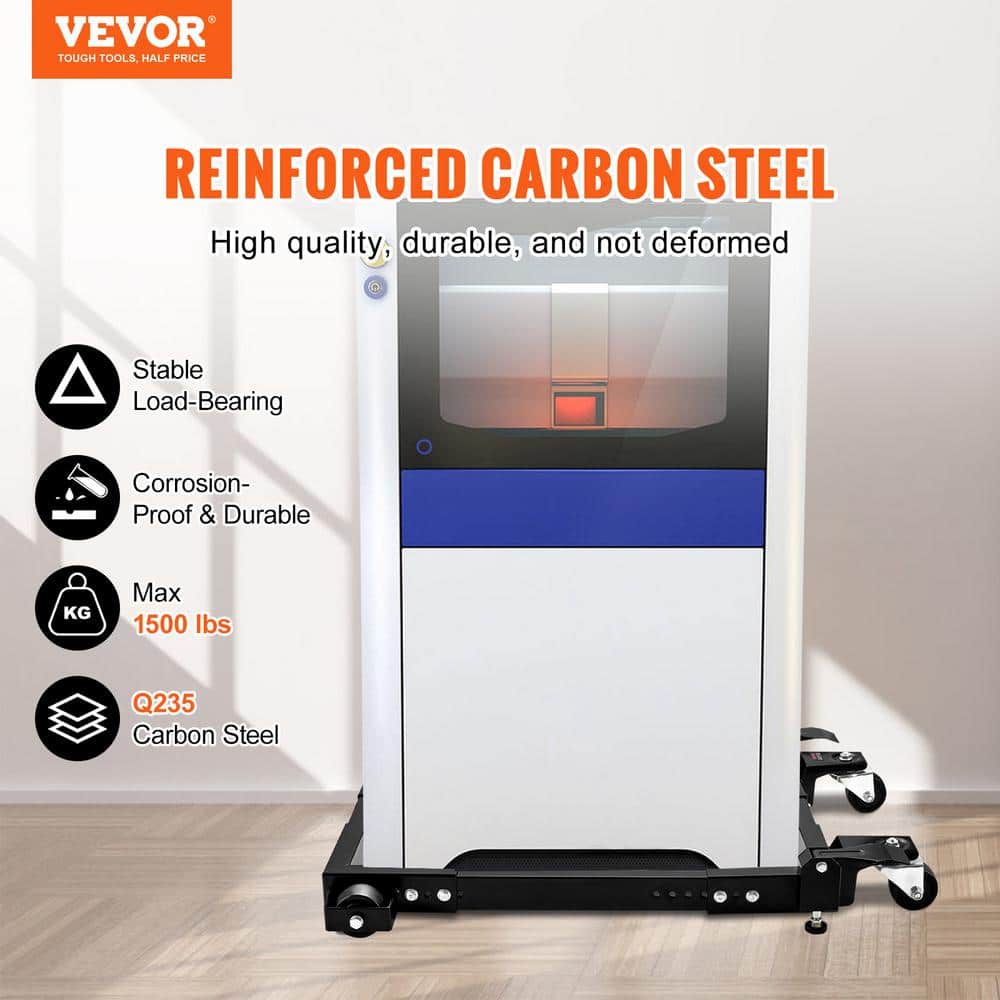 VEVOR Mobile Base, 1500 lbs. Capacity, Adjustable from 18 x 24 in. to 26.5 x 31.5 in. Heavy Duty Universal Mobile Base Stand (2)