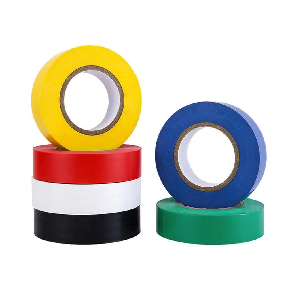 Yichuhaoxi 0.65 in. x 32 ft. Electrical Tape Multi-Colored 6-Pack Professional Grade 600V Dustproof Adhesive for Wiring (1)