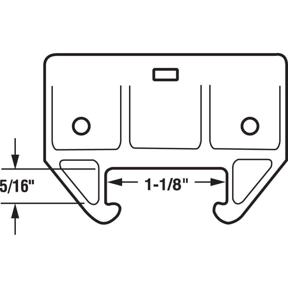 Prime-Line Drawer Track Guide Kit, 1-1/8 in., Plastic, Green (2-pack) (2)