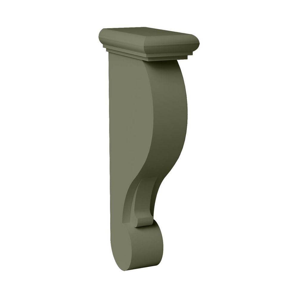 Sinber 3.1 in. W x 5.9 in. D x 13 in. H in Sage Green Shaker Kitchen Cabinet Corbel
