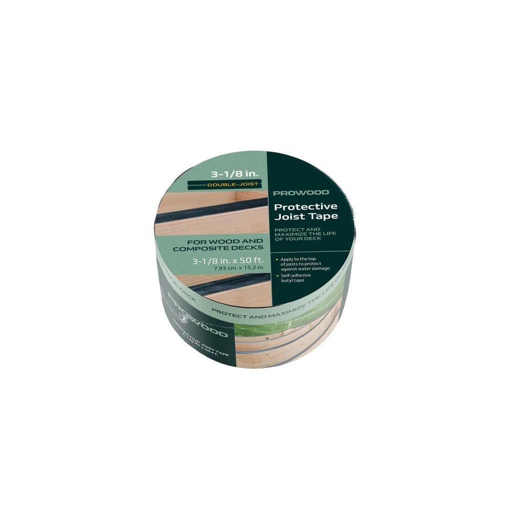 ProWood 3-1/8 in. x 50 ft. Black Butyl Deck Joist Tape for under Decking Board (1)