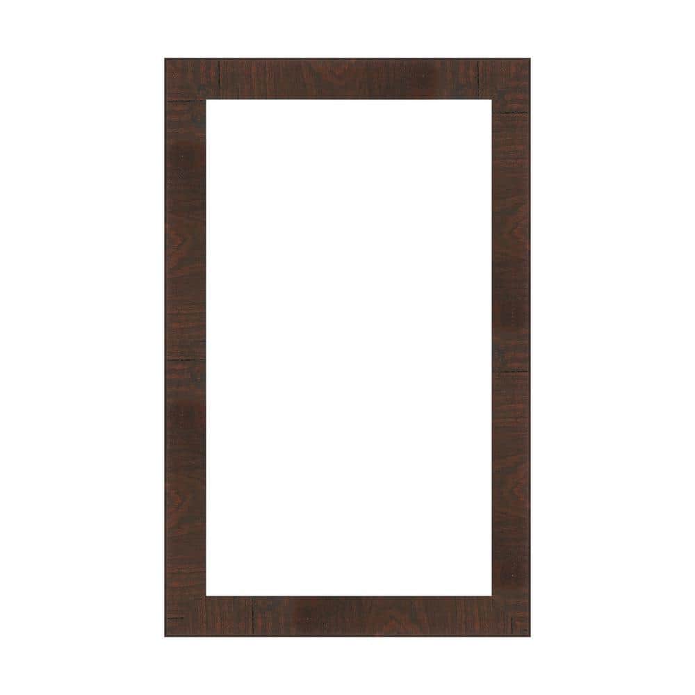 Amanti Art Mirror Makeover Wildwood Brown Narrow 17.25 in. W x 27.25 in. H Bathroom Mirror Frame Border Kit-Fits a 16 x 26 Mirror (1)