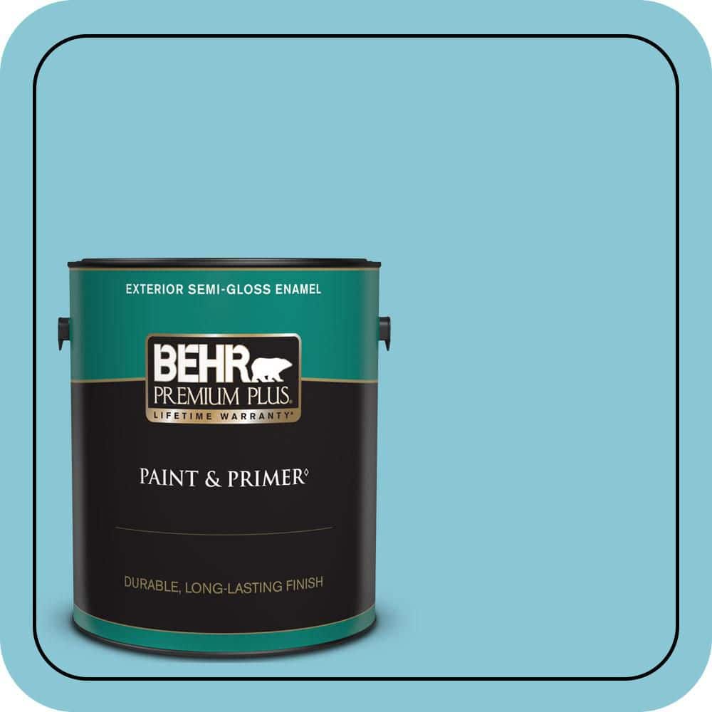 BEHR PREMIUM PLUS 1 gal. #530D-4 Maiden Voyage Semi-Gloss Enamel Exterior Paint & Primer