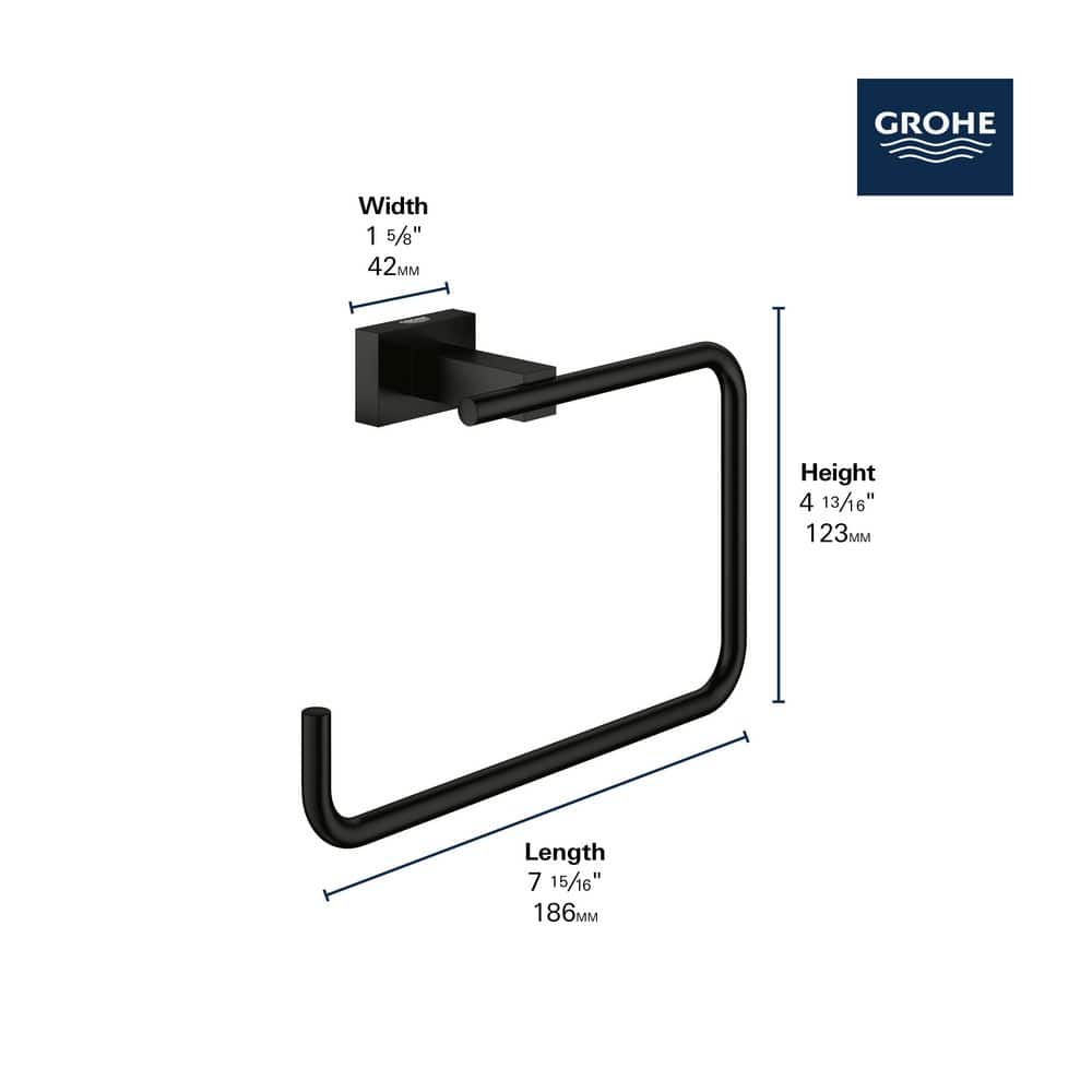 GROHE Essentials Cube Towel Ring in StarLight Chrome (3)