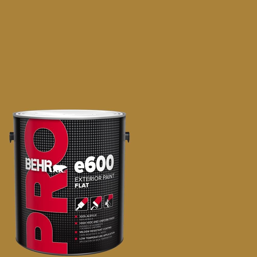 BEHR PRO 1 gal. #340D-7 Golden Green Flat Exterior Paint