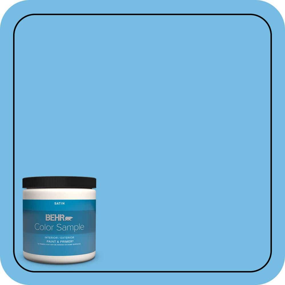 BEHR PREMIUM PLUS #550B-4 Costa Rica Blue Flat & Primer (1)