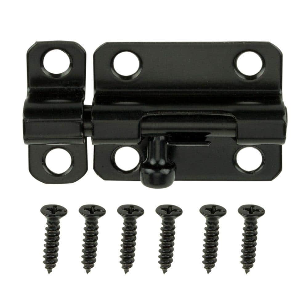 Everbilt 2 in. Black Window Bolt (1)
