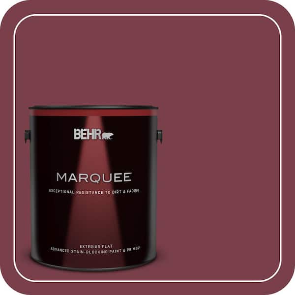 BEHR MARQUEE 1 gal. #S-H-110 Wine Tasting Flat Exterior Paint & Primer (2)